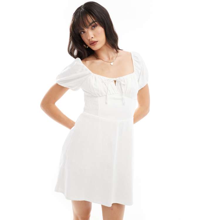 a line dress for women Hana Midi A-Line Dress Fit and Flare Short Sleeve main image 1