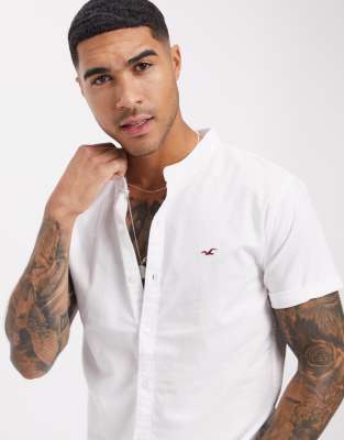 white muscle fit shirt short sleeve