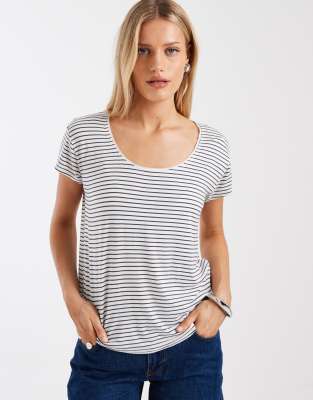 Hollister Short Sleeve Scoop Neck T-shirt In Gray