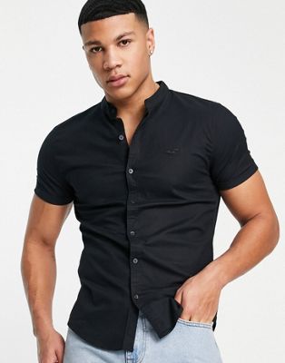 Hollister short sleeve shirt in black