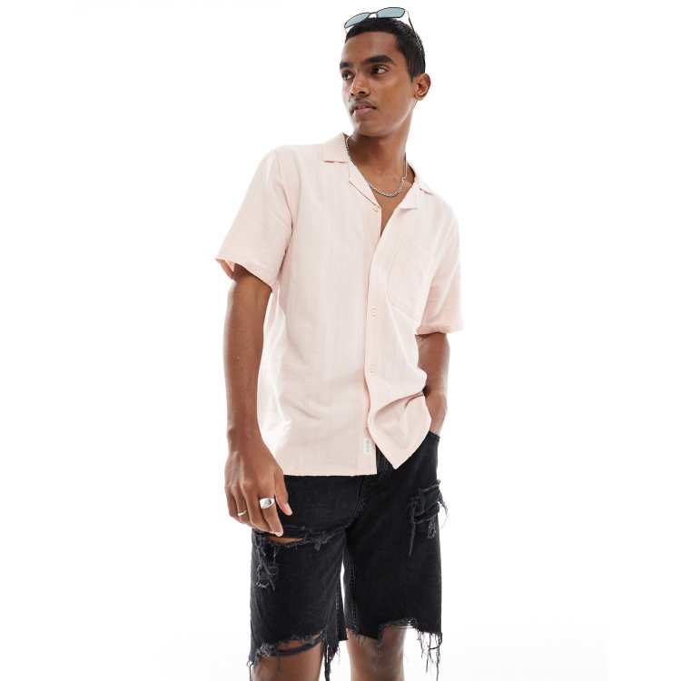 Hollister short sleeve shirt in rose pink ASOS