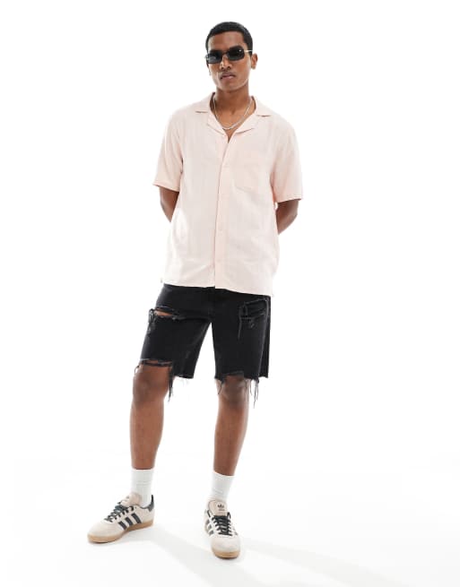 Hollister short sleeve shirt in rose pink ASOS