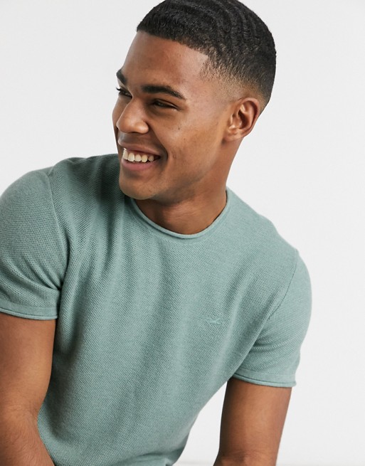 Hollister short sleeve solid crew neck knit in green
