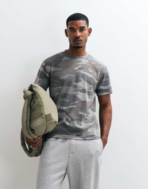 Hollister short sleeve t-shirt in black camo, 1 of 5