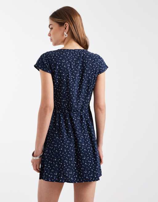 ice blue short dress Ice Blue Warm Cotton Corduroy Short Shift Dress 66