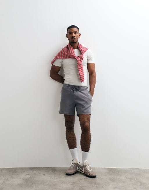 Hollister shorter jersey shorts in charcoal