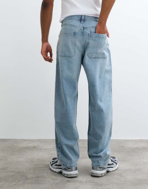 Hollister skater fit jeans in light blue, 4 of 5