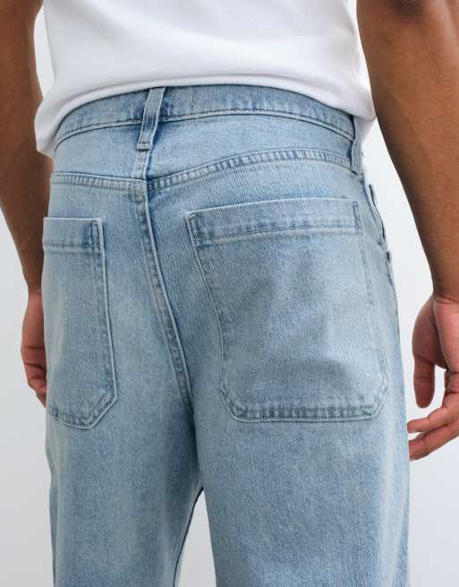 Hollister skater fit jeans in light blue, 5 of 5