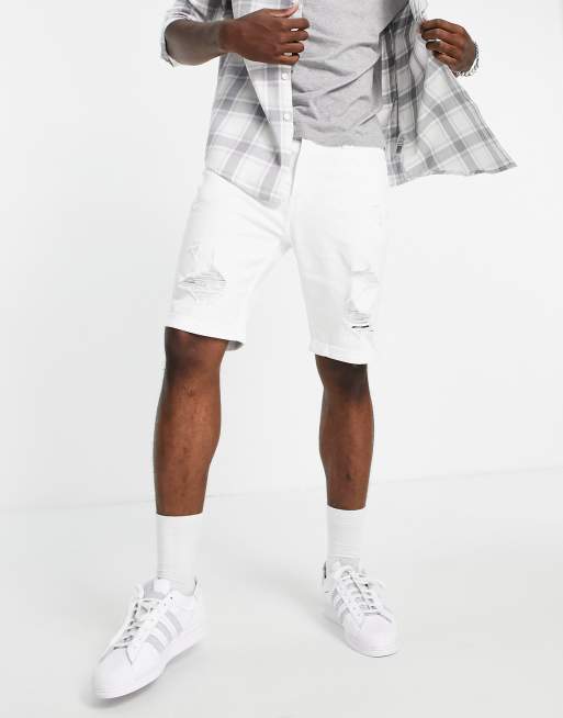 Hollister white denim shorts clearance