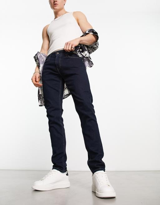 Hollister - Skinny-fit jeans met spoeling en donkere wassing