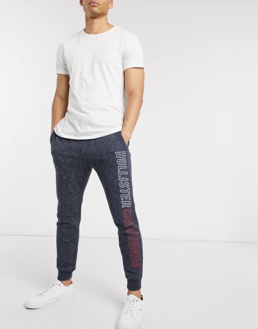Hollister skinny fit printed logo jogging bottoms ASOS