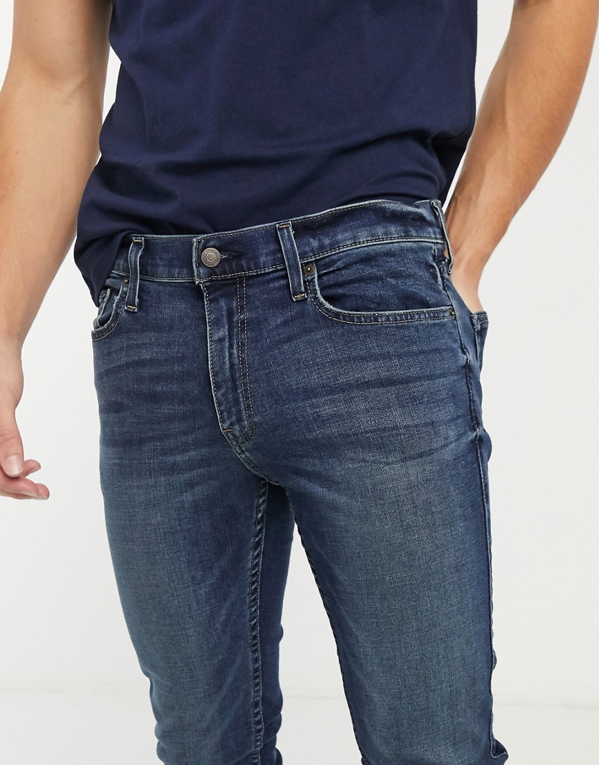 Hollister skinny jean in dark wash-Blue