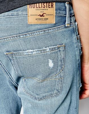 hollister patched jeans