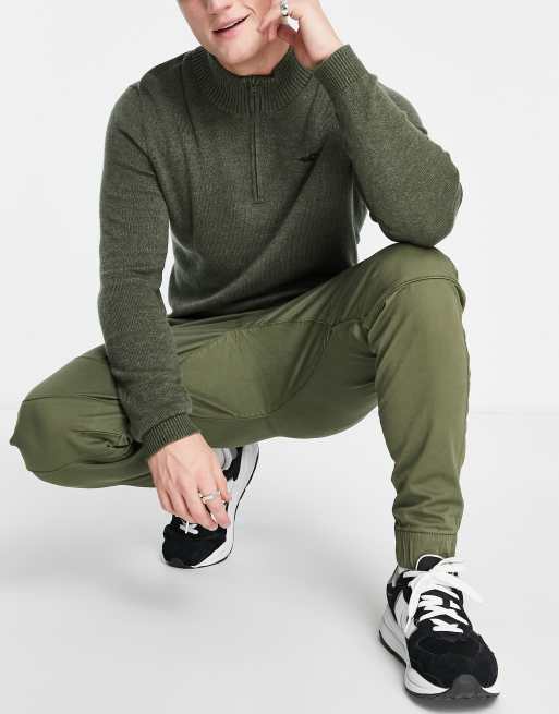 Hollister skinny joggers in khaki