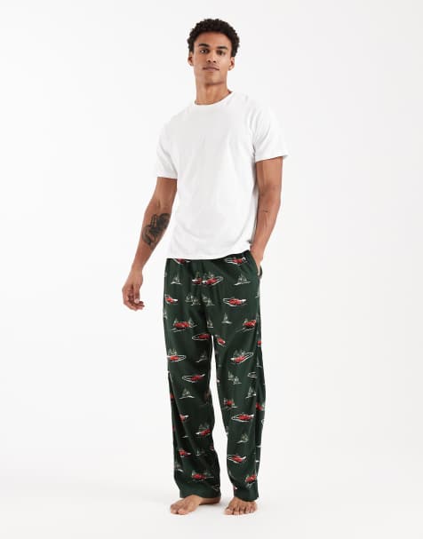 Hollister sleepwear pants in xmas car motif print - view 1