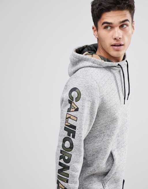 Hollister grey shop camo hoodie