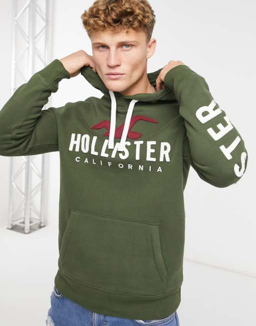 Hollister logo hoodie in green