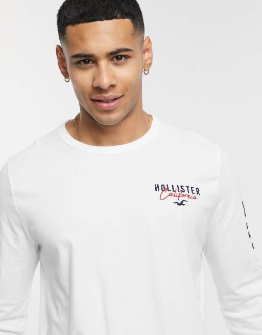 White long hot sale sleeve hollister