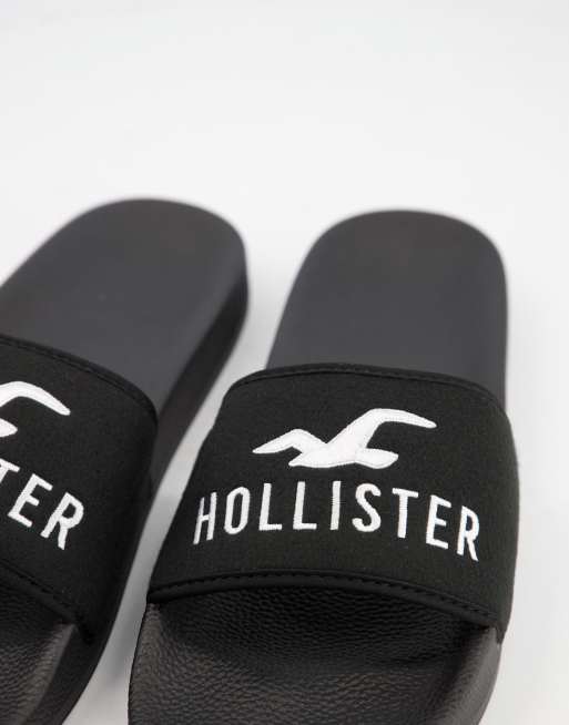 Hollister – Slider in Schwarz mit Möwen-Logo, 2 von 4