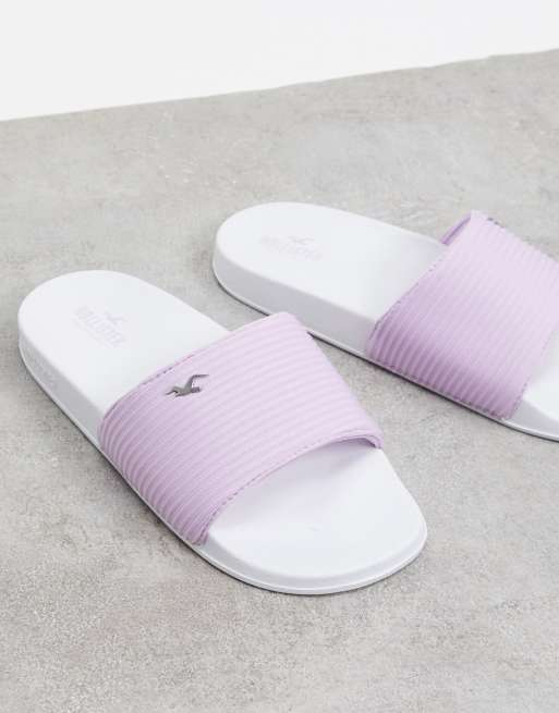Hollister sliders in purple ASOS