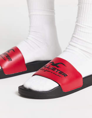 Red hollister slides clearance