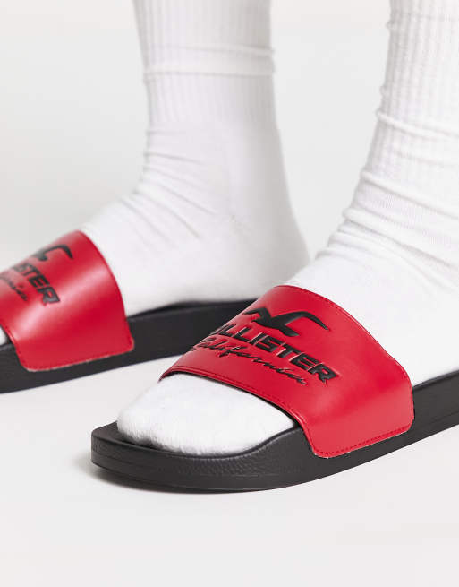 Red hollister slides new arrivals