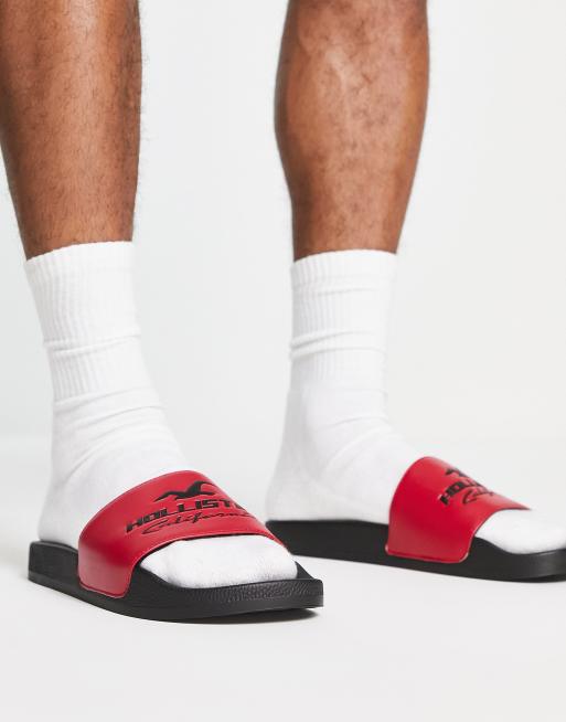 Red hollister slides clearance