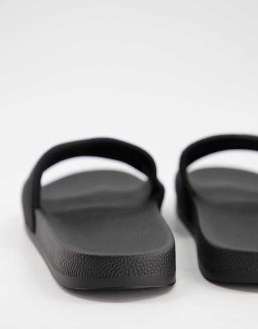 Hollister slides in black with seagull logo, 4 of 4