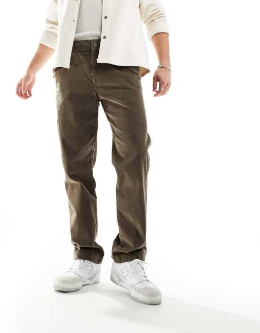 Hollister slim fit corduroy pull on pants in brown