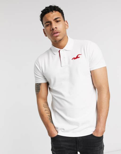 Hollister white polo new arrivals