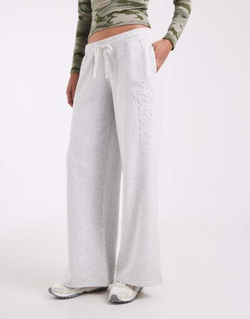 Hollister slim fit joggers in light grey, 3 of 5