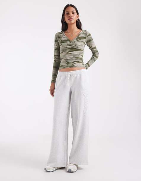 Hollister slim fit trackies in light grey - view 1
