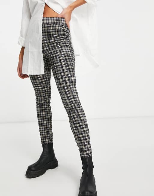 Hollister logo legging with chequered detail