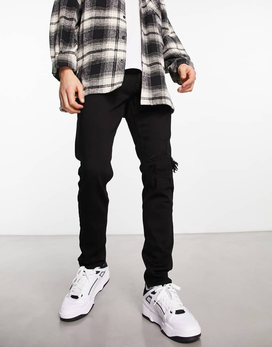 Hollister slim straight cozy jeans in black