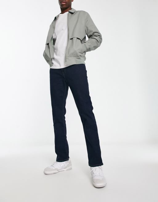 Hollister slim straight fit jeans in rinse dark wash ASOS