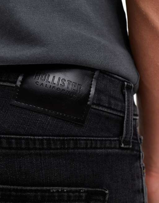 Hollister slim straight fit jeans in washed black, 2 of 5