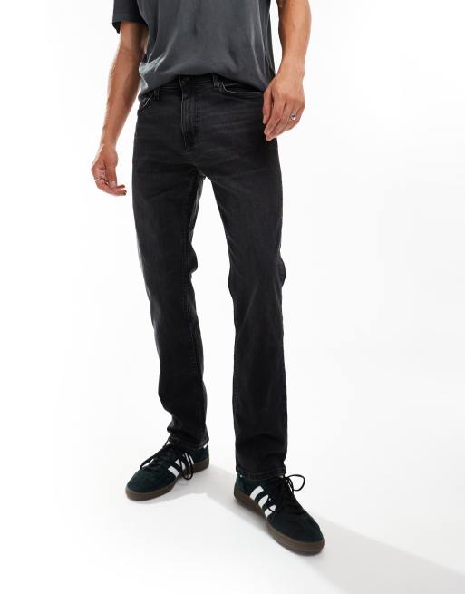 Hollister slim straight fit jeans in washed black ASOS