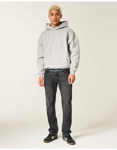 Hollister Slim straight jeans in washed black - view 1