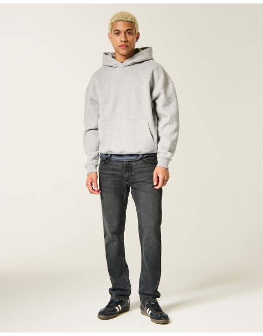 Hollister Slim straight jeans in washed black