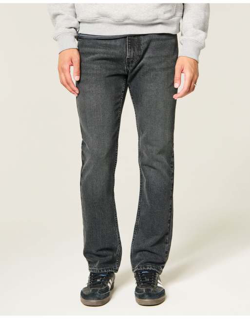 Hollister Slim straight jeans in washed black, 2 of 4