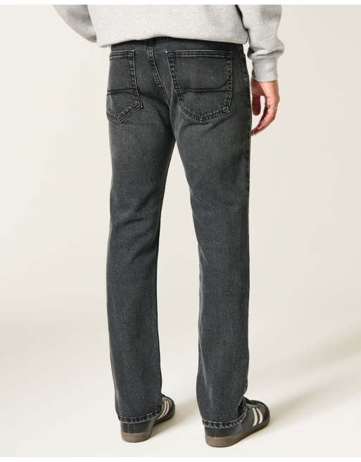 Hollister Slim straight jeans in washed black, 3 of 4