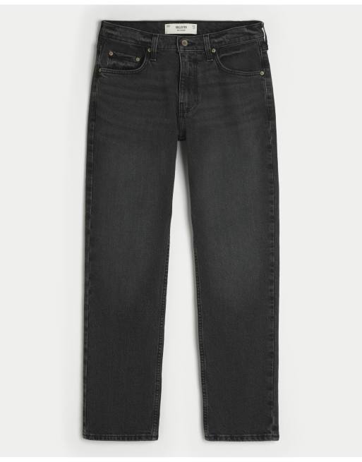 Hollister Slim straight jeans in washed black, 4 of 4