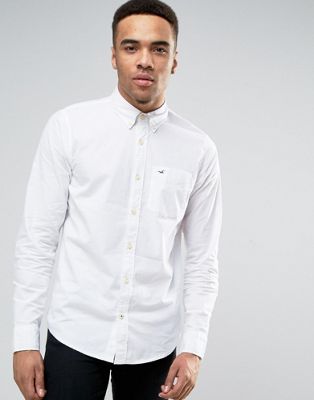 hollister white button down shirt