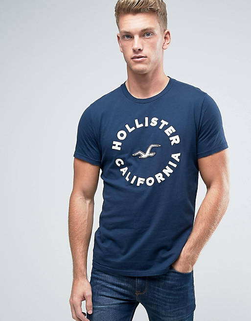 Hollister Slim T-Shirt Large Seagull Logo | ASOS