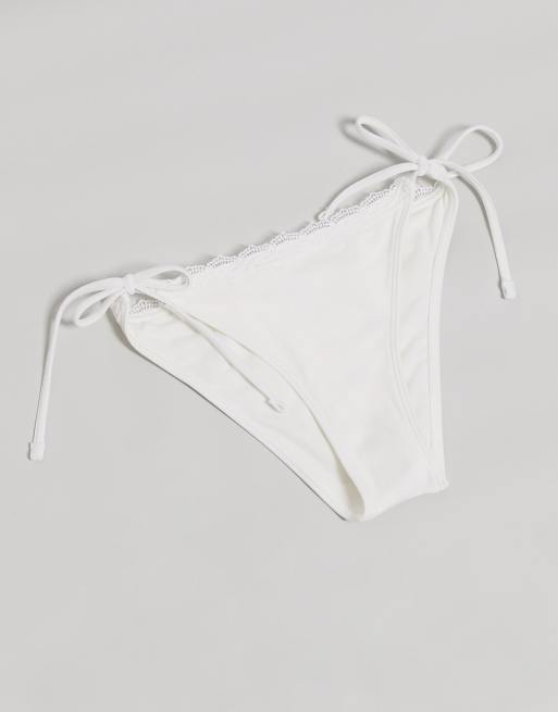 Hollister - Slip bikini con decori all'uncinetto