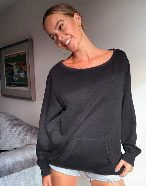 Hollister slouchy crew neck sweatshirt clearance