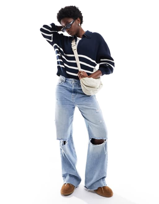 Striped outlet jeans hollister