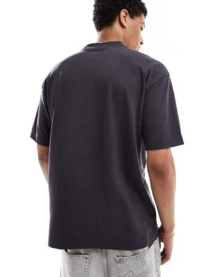 Hollister small boxy bubble logo cooling t-shirt in black