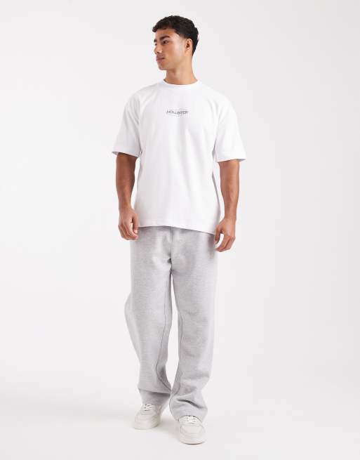 Hollister small boxy bubble logo cooling t-shirt in white 