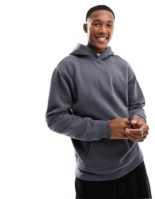 Hollister small scale logo relaxed fit hoodie with zip pocket in
